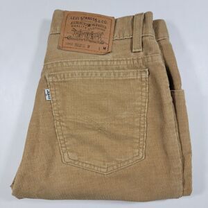 Women's Levi's 910 Corduroy Pants Beige White‎ Tab Size 7 Med Reg Fit Straight